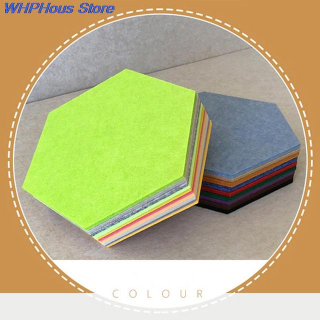 1 Pc Colorful Wall Tiles Memo Felt Board For Wall Stickers Home Decors  Hexagon Pad Cork